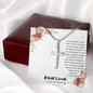 Real Love Personalized Cross Pendant Necklace Message Card Jewelry Custom Necklaces Gifts Her, Him Women, Men, Wife, Husband, Soulmate