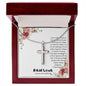 Real Love Personalized Cross Pendant Necklace Message Card Jewelry Custom Necklaces Gifts Her, Him Women, Men, Wife, Husband, Soulmate