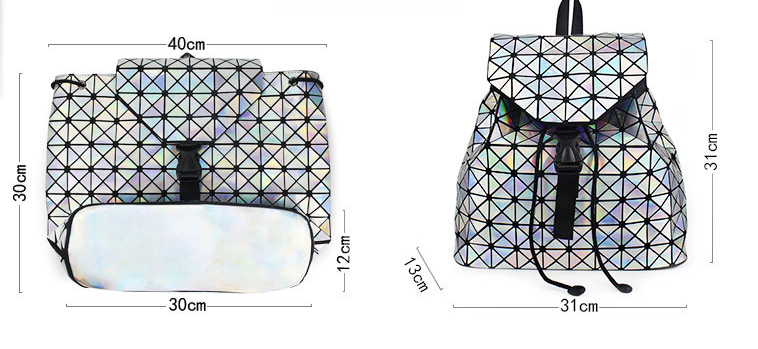 Geometric Holographic Reflective Backpack