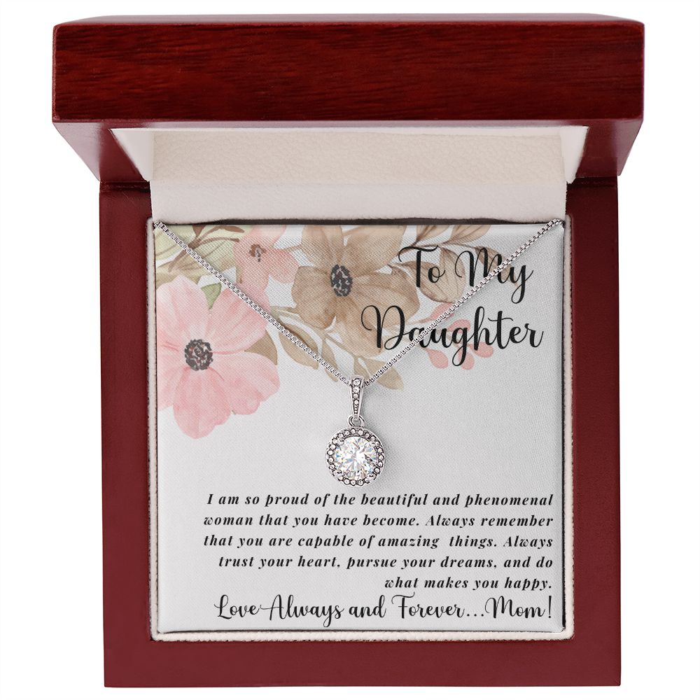 To My Daughter Eternal Hope Necklace with gift box Gift for daughter from Mom, Gift for Daughter Wedding Anniversary Birthday Graduation