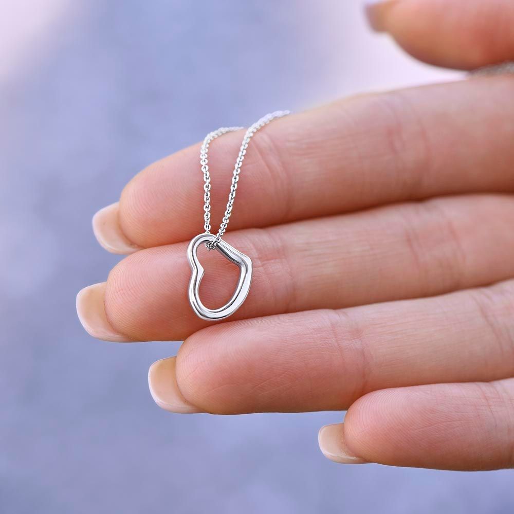 Real Love Delicate Heart Pendant Necklace Message Card Jewelry Custom Necklaces Gifts girlfriend, gift for Wife, gift for fiancé, Soulmate