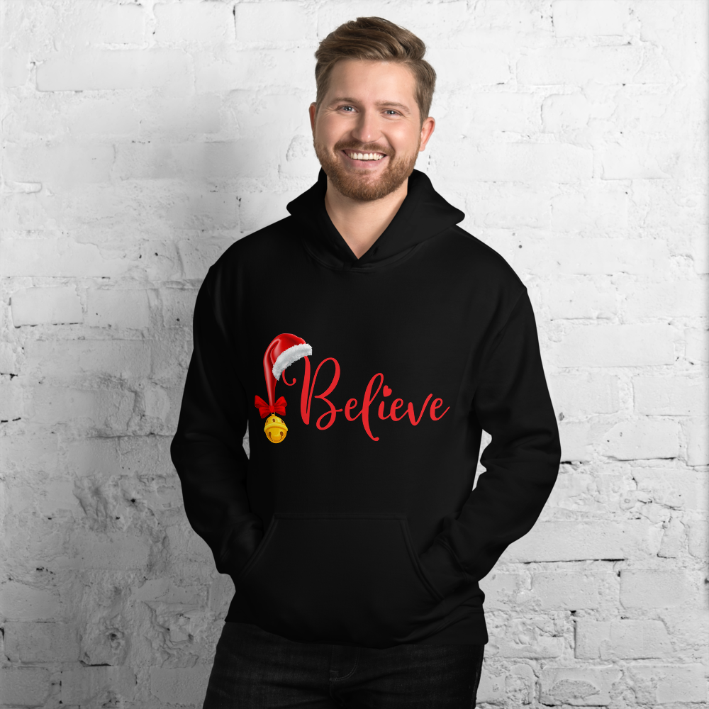 Believe Christmas Unisex Hoodie Sweatshirt, Merry Xmas Sweaters, Cute Christmas Hoodie Sweatshirt, Christmas Unisex Hoodie