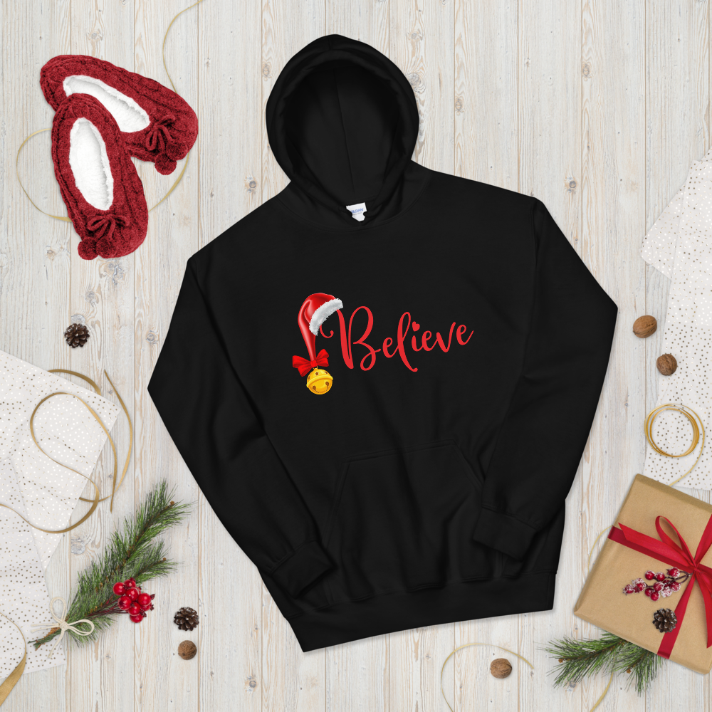 Believe Christmas Unisex Hoodie Sweatshirt, Merry Xmas Sweaters, Cute Christmas Hoodie Sweatshirt, Christmas Unisex Hoodie