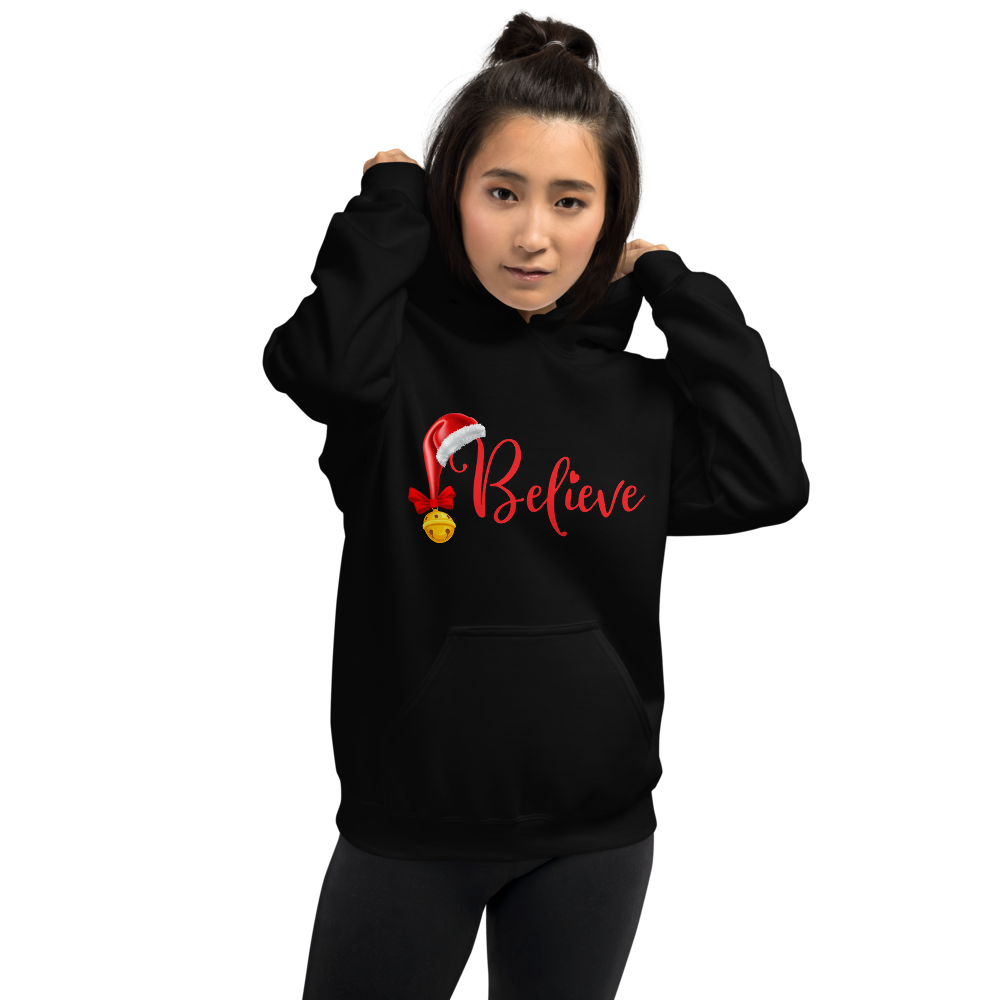Believe Christmas Unisex Hoodie Sweatshirt, Merry Xmas Sweaters, Cute Christmas Hoodie Sweatshirt, Christmas Unisex Hoodie