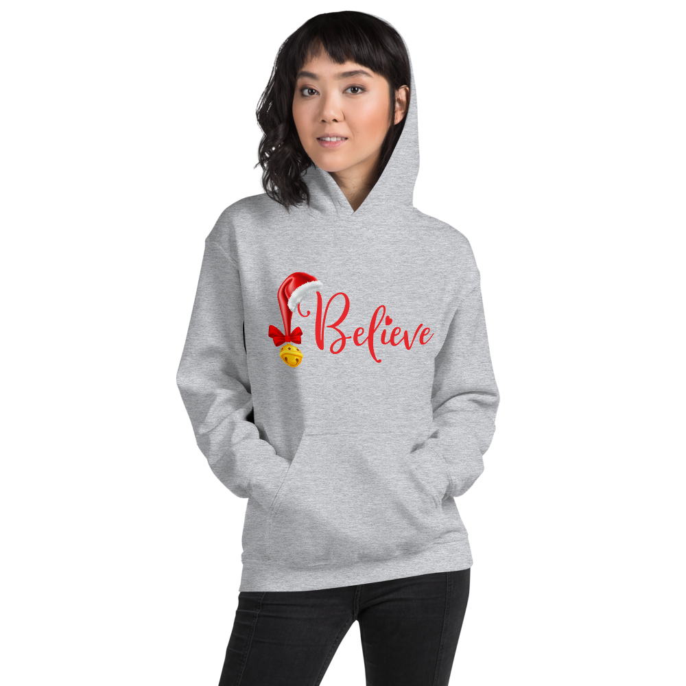 Believe Christmas Unisex Hoodie Sweatshirt, Merry Xmas Sweaters, Cute Christmas Hoodie Sweatshirt, Christmas Unisex Hoodie
