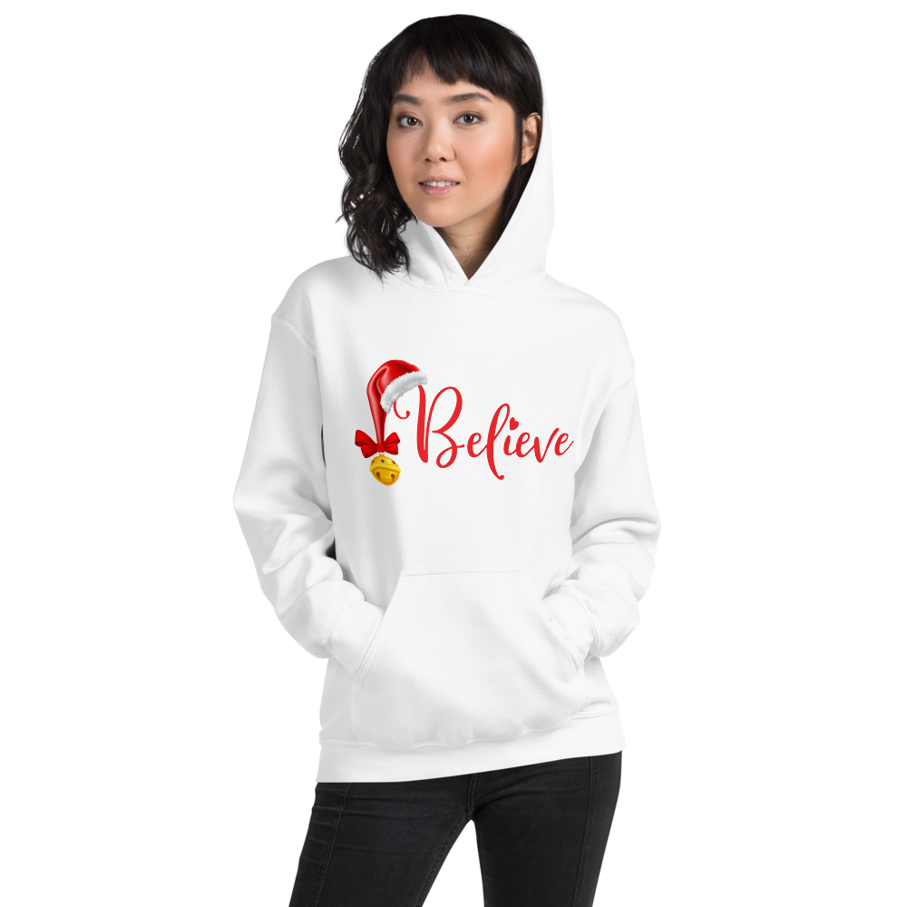 Believe Christmas Unisex Hoodie Sweatshirt, Merry Xmas Sweaters, Cute Christmas Hoodie Sweatshirt, Christmas Unisex Hoodie