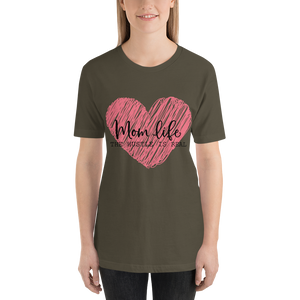 Mom Life The Hustle is Real Scribble Pink Heart