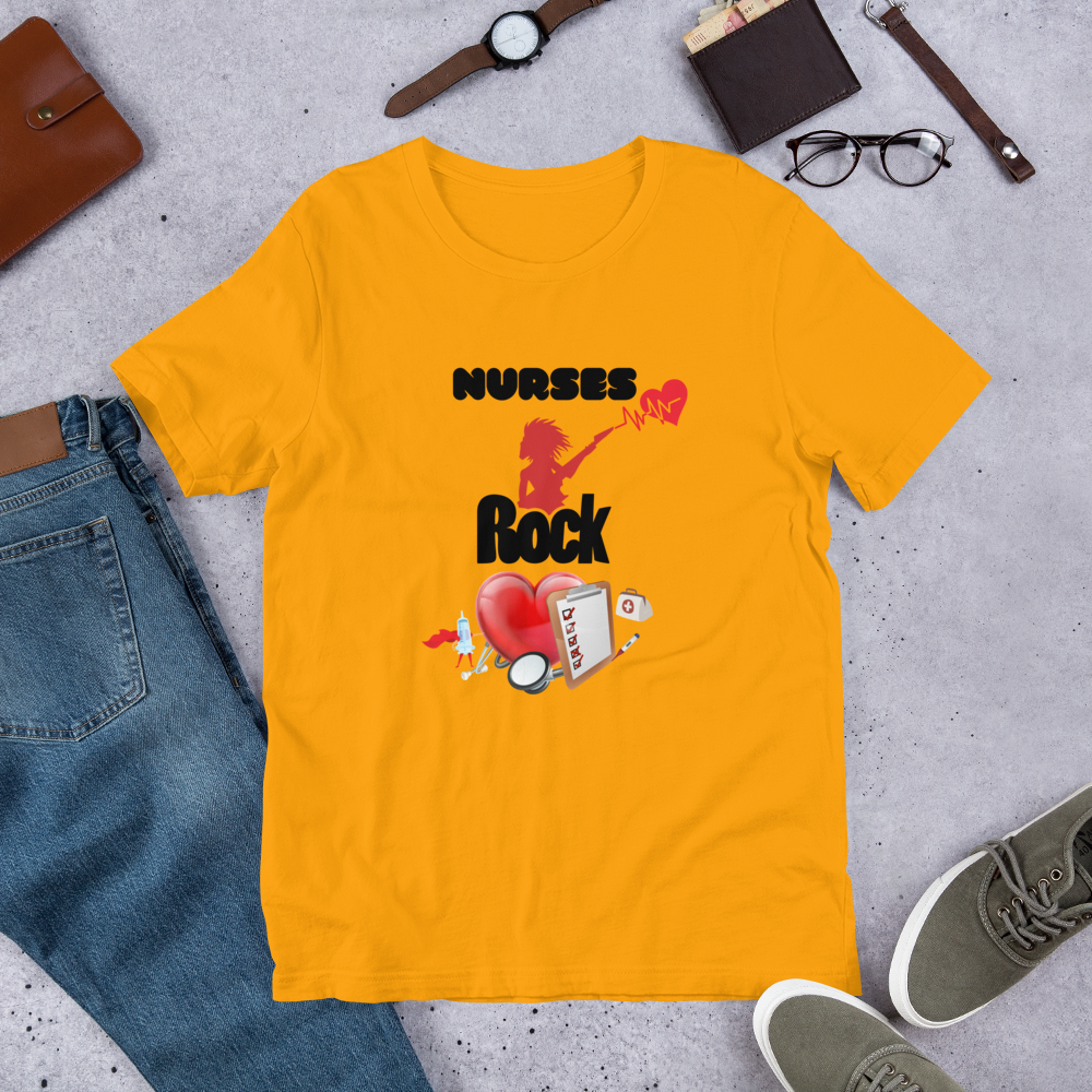 Nurses Rock Short-Sleeve Unisex T-Shirt