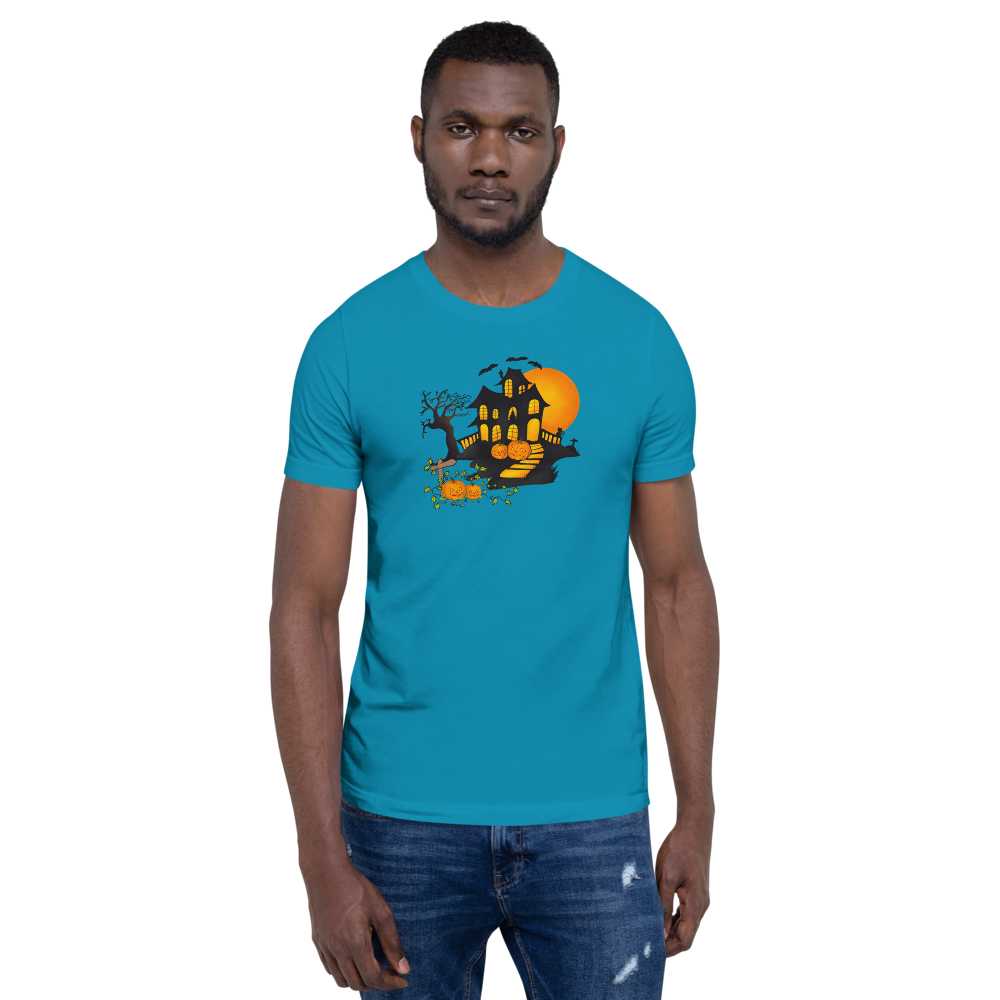 Halloween Creepy Haunted House Trick or Treat Short-Sleeve Unisex T-Shirt