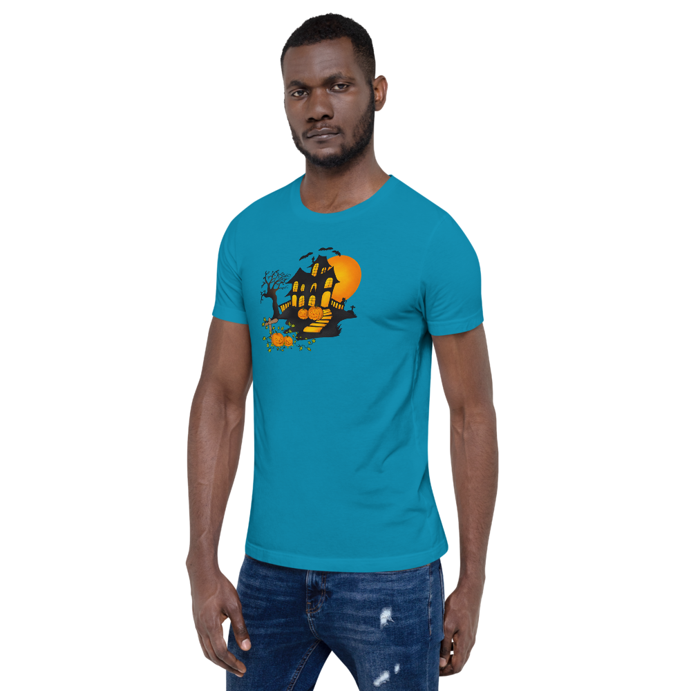Halloween Creepy Haunted House Trick or Treat Short-Sleeve Unisex T-Shirt