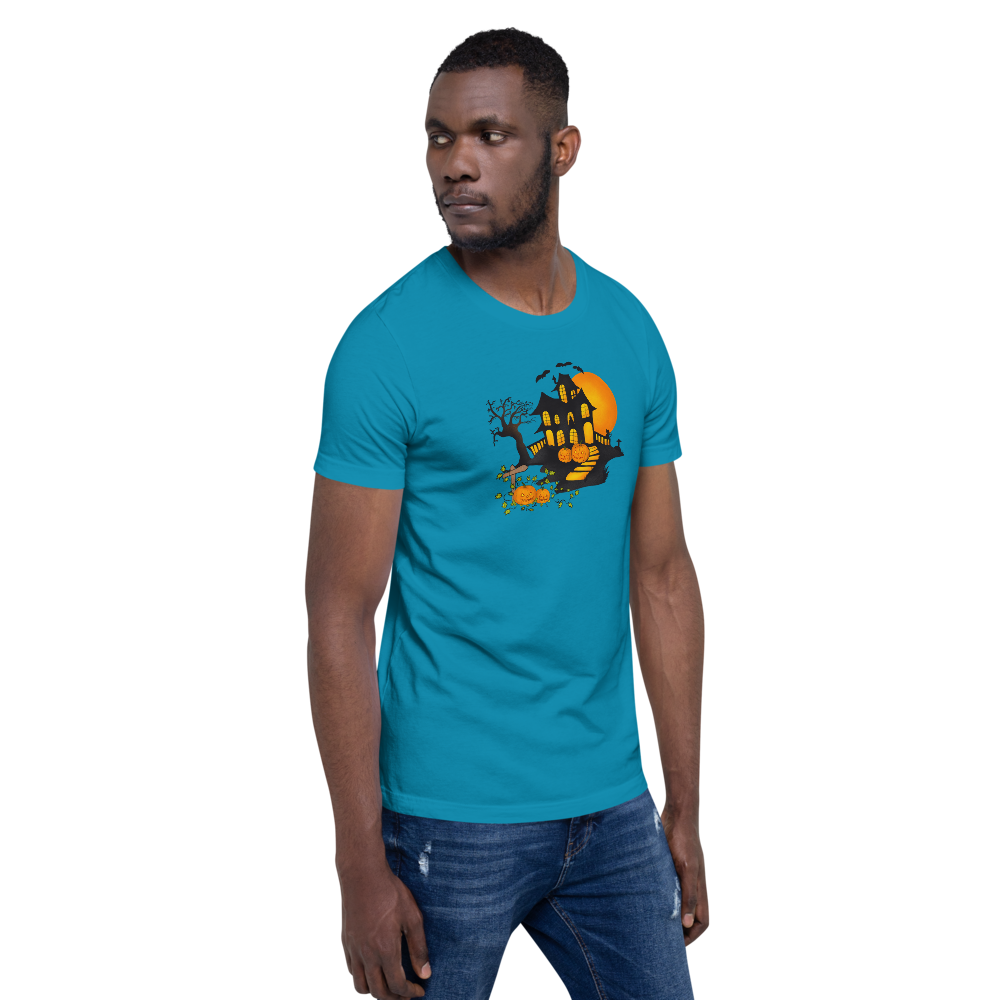 Halloween Creepy Haunted House Trick or Treat Short-Sleeve Unisex T-Shirt