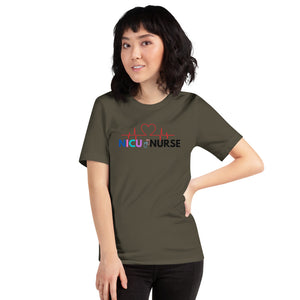 NICU Nurse Heartbeat Neonatal ICU Nurse T-shirt, Baby Nurse Tees, Newborn Nursery Nurse, Nursing Student Gift, Infant Care Specialist Short-Sleeve Unisex T-Shirt
