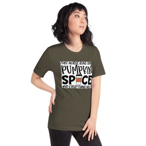 This Nurse Runs on Pumpkin Spice and Everything Nice Short-Sleeve Unisex T-Shirt