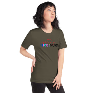 NICU Nurse Heartbeat Neonatal ICU Nurse T-shirt, Baby Nurse Tees, Newborn Nursery Nurse, Nursing Student Gift, Infant Care Specialist Short-Sleeve Unisex T-Shirt