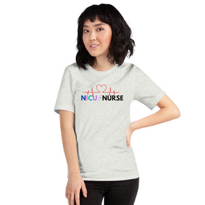 NICU Nurse Heartbeat Neonatal ICU Nurse T-shirt, Baby Nurse Tees, Newborn Nursery Nurse, Nursing Student Gift, Infant Care Specialist Short-Sleeve Unisex T-Shirt