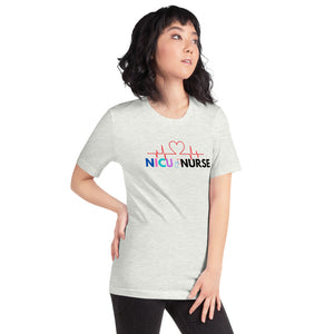 NICU Nurse Heartbeat Neonatal ICU Nurse T-shirt, Baby Nurse Tees, Newborn Nursery Nurse, Nursing Student Gift, Infant Care Specialist Short-Sleeve Unisex T-Shirt