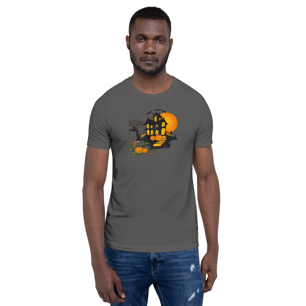 Halloween Creepy Haunted House Trick or Treat Short-Sleeve Unisex T-Shirt