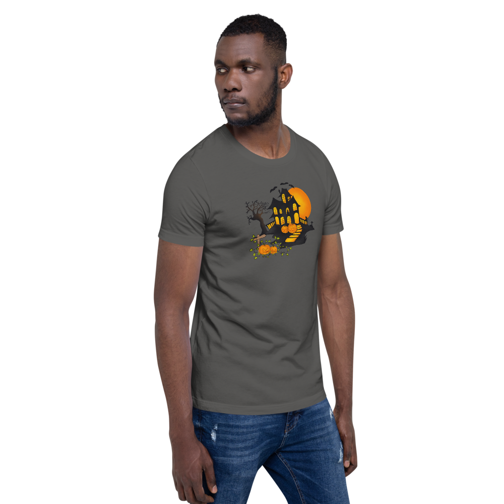 Halloween Creepy Haunted House Trick or Treat Short-Sleeve Unisex T-Shirt