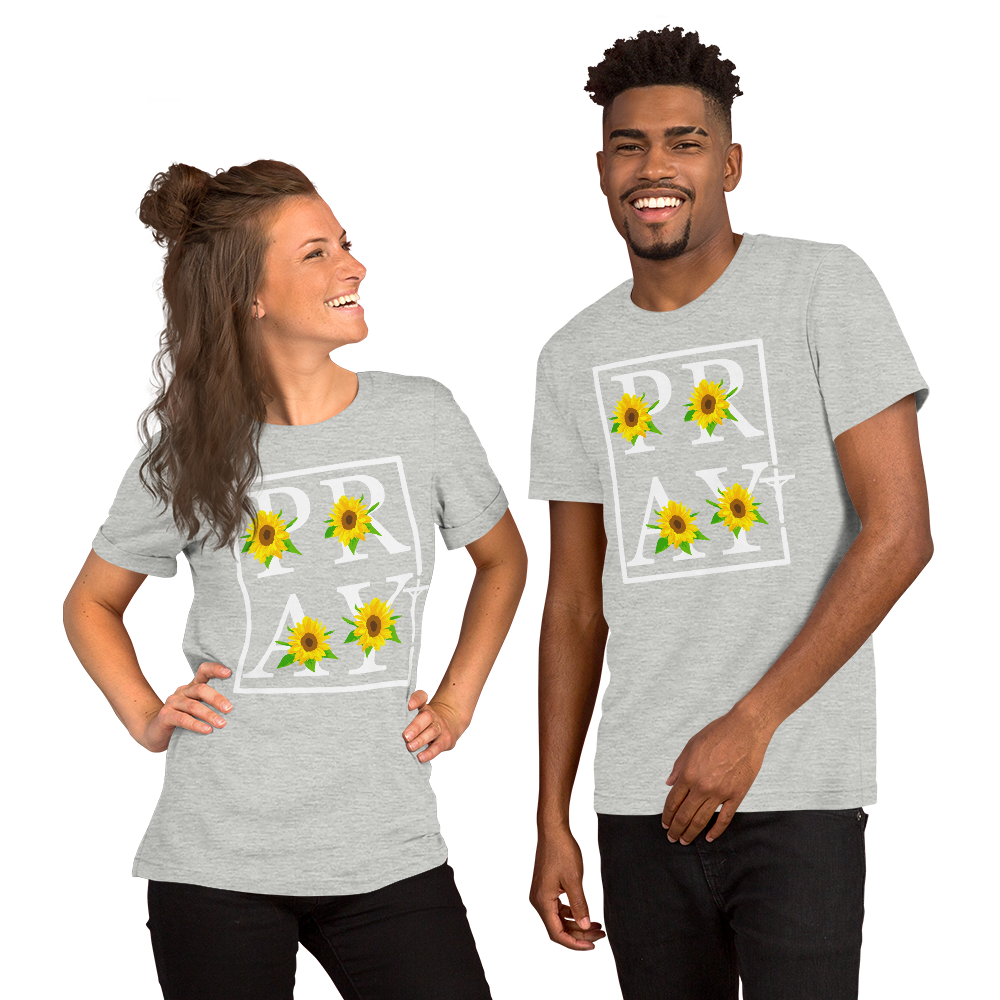Pray Cross Short-Sleeve Unisex T-Shirt, Christian Shirt, Pray T-Shirt, Religious Shirt, Gift For Her, Gift For Mom, Mother's Day Gift, Grace Shirt, Casual Shirt, Modern Shirt