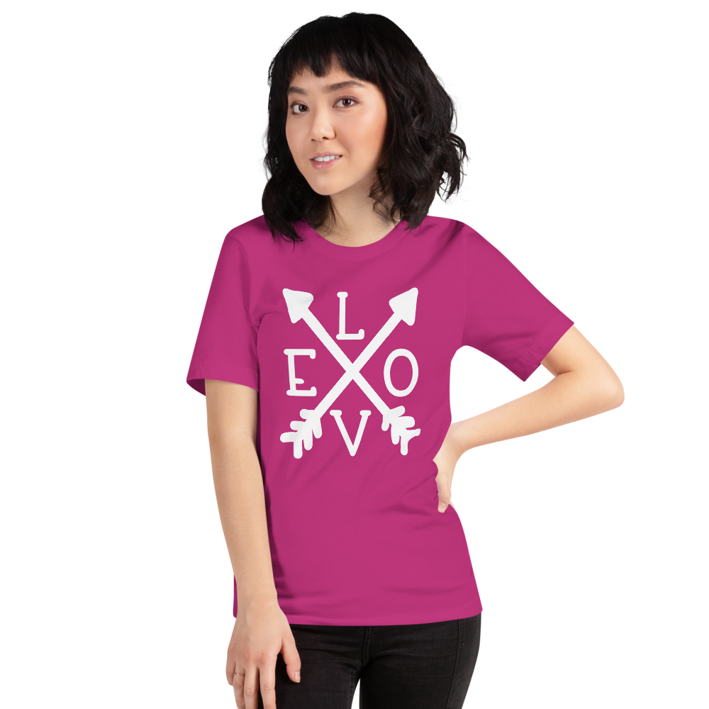 Love Arrow Valentine's Day Short-Sleeve Unisex T-Shirt- Cute Valentine's Shirt -Gift for Valentine’s Day -Unisex Ladies Tee-Mom Valentine's