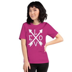 Love Arrow Valentine's Day Short-Sleeve Unisex T-Shirt- Cute Valentine's Shirt -Gift for Valentine’s Day -Unisex Ladies Tee-Mom Valentine's