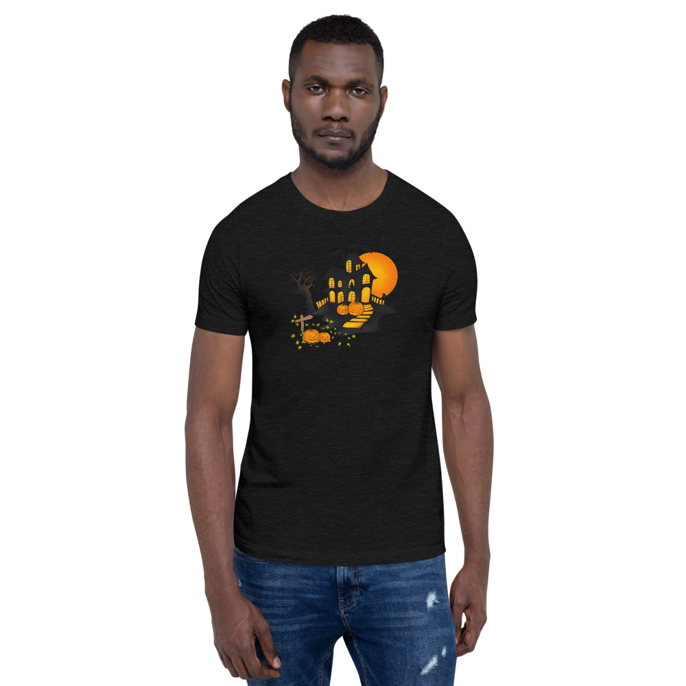 Halloween Creepy Haunted House Trick or Treat Short-Sleeve Unisex T-Shirt