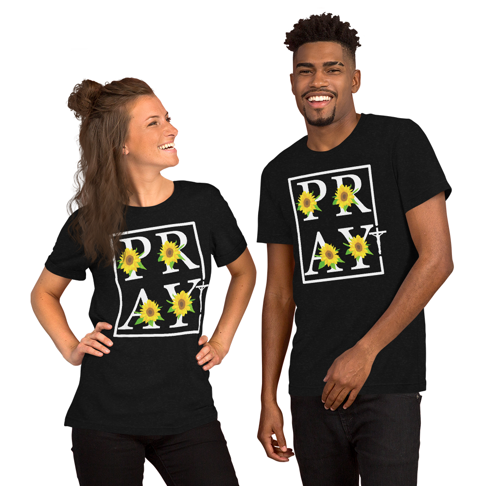 Pray Cross Short-Sleeve Unisex T-Shirt, Christian Shirt, Pray T-Shirt, Religious Shirt, Gift For Her, Gift For Mom, Mother's Day Gift, Grace Shirt, Casual Shirt, Modern Shirt