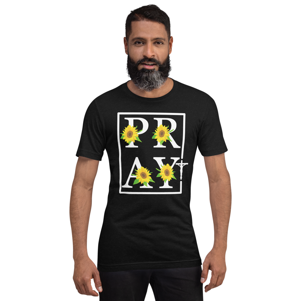 Pray Cross Short-Sleeve Unisex T-Shirt, Christian Shirt, Pray T-Shirt, Religious Shirt, Gift For Her, Gift For Mom, Mother's Day Gift, Grace Shirt, Casual Shirt, Modern Shirt