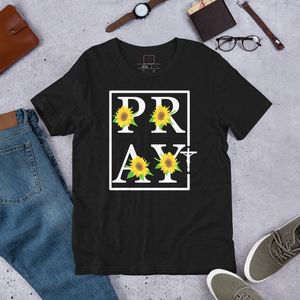 Pray Cross Short-Sleeve Unisex T-Shirt, Christian Shirt, Pray T-Shirt, Religious Shirt, Gift For Her, Gift For Mom, Mother's Day Gift, Grace Shirt, Casual Shirt, Modern Shirt