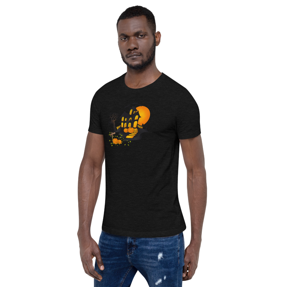 Halloween Creepy Haunted House Trick or Treat Short-Sleeve Unisex T-Shirt