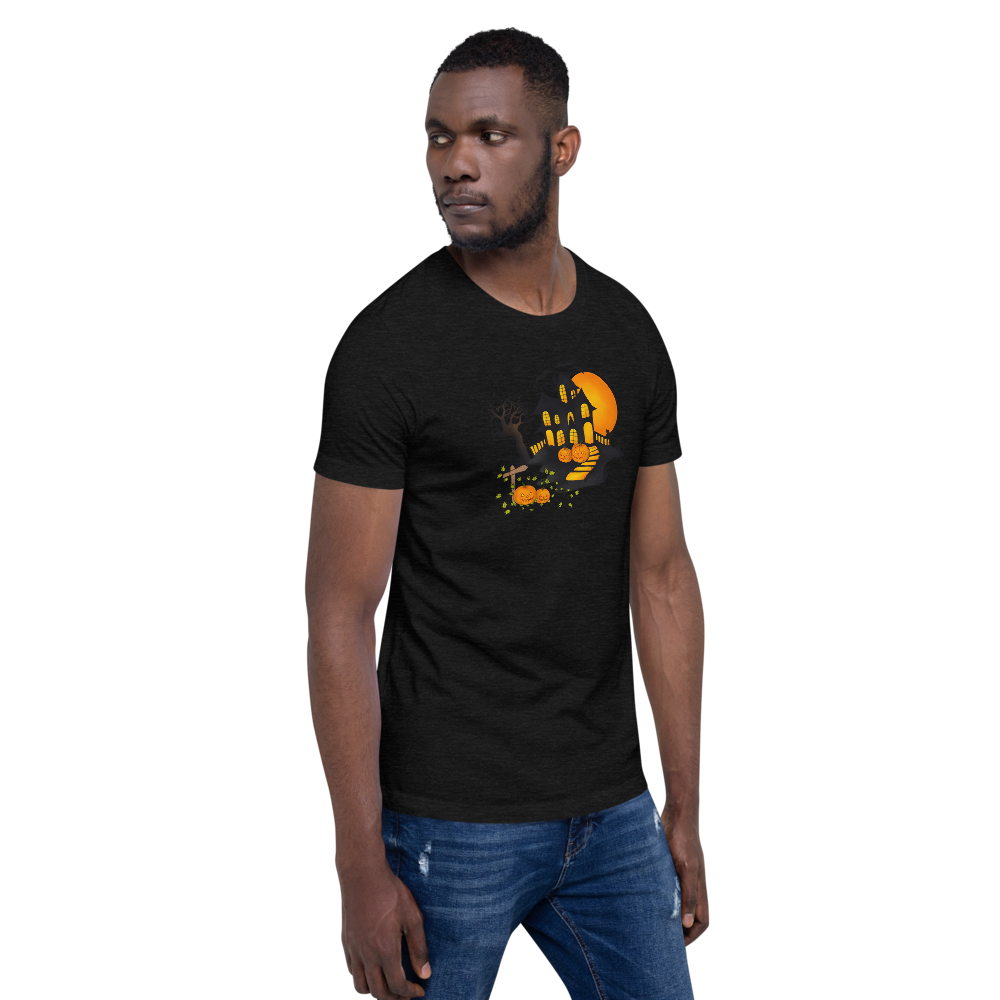 Halloween Creepy Haunted House Trick or Treat Short-Sleeve Unisex T-Shirt