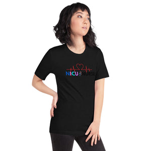 NICU Nurse Heartbeat Neonatal ICU Nurse T-shirt, Baby Nurse Tees, Newborn Nursery Nurse, Nursing Student Gift, Infant Care Specialist Short-Sleeve Unisex T-Shirt