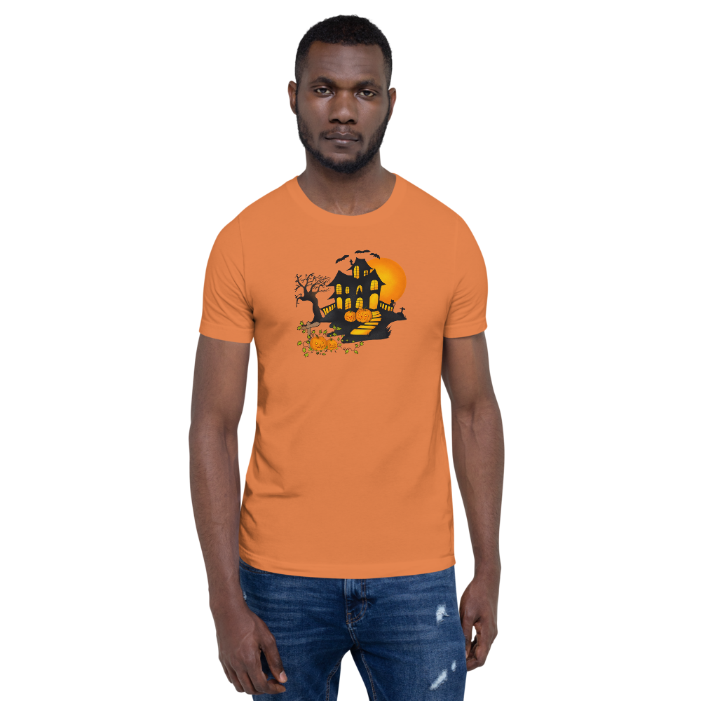 Halloween Creepy Haunted House Trick or Treat Short-Sleeve Unisex T-Shirt