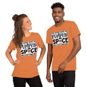 This Nurse Runs on Pumpkin Spice and Everything Nice Short-Sleeve Unisex T-Shirt