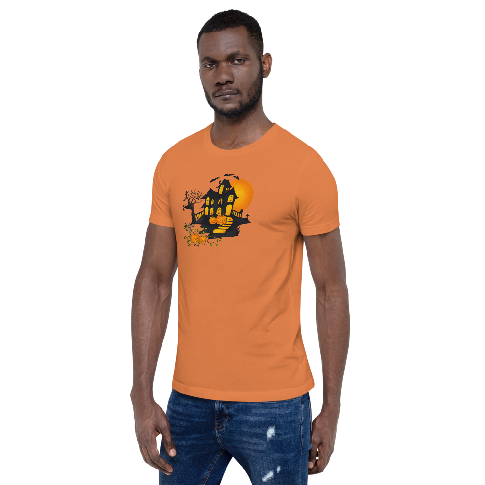 Halloween Creepy Haunted House Trick or Treat Short-Sleeve Unisex T-Shirt