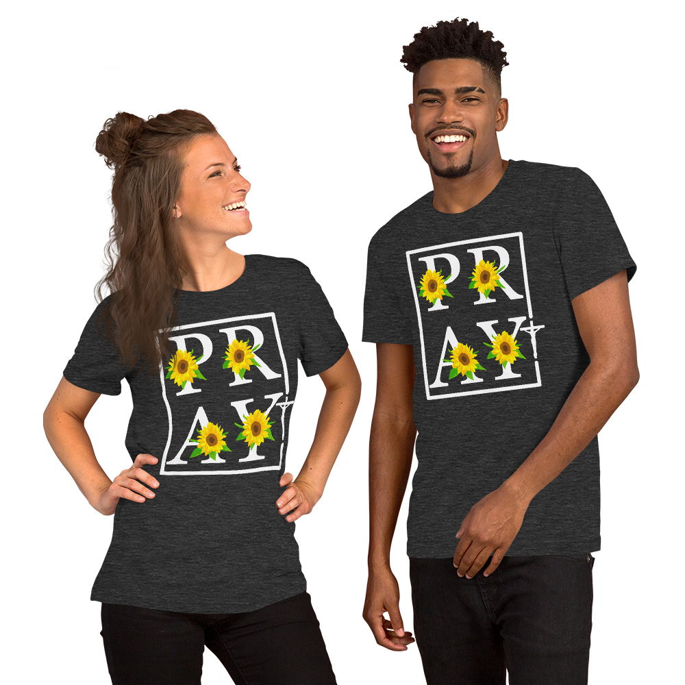 Pray Cross Short-Sleeve Unisex T-Shirt, Christian Shirt, Pray T-Shirt, Religious Shirt, Gift For Her, Gift For Mom, Mother's Day Gift, Grace Shirt, Casual Shirt, Modern Shirt