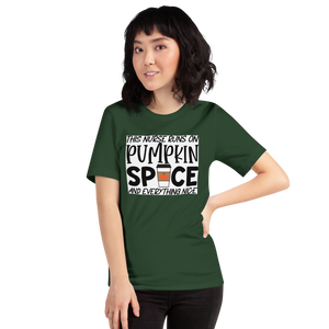 This Nurse Runs on Pumpkin Spice and Everything Nice Short-Sleeve Unisex T-Shirt