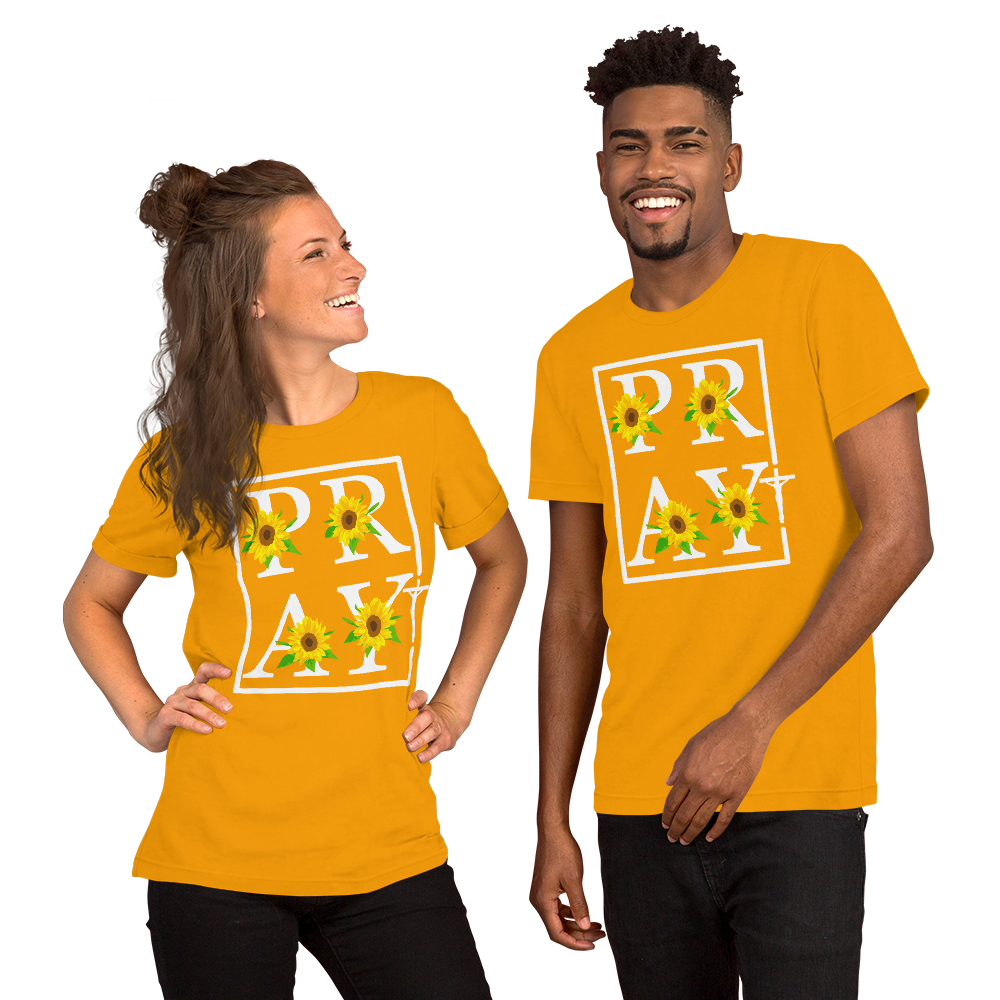 Pray Cross Short-Sleeve Unisex T-Shirt, Christian Shirt, Pray T-Shirt, Religious Shirt, Gift For Her, Gift For Mom, Mother's Day Gift, Grace Shirt, Casual Shirt, Modern Shirt