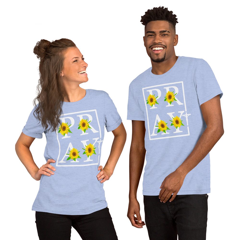 Pray Cross Short-Sleeve Unisex T-Shirt, Christian Shirt, Pray T-Shirt, Religious Shirt, Gift For Her, Gift For Mom, Mother's Day Gift, Grace Shirt, Casual Shirt, Modern Shirt