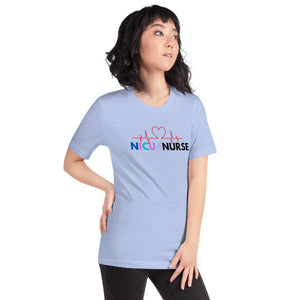 NICU Nurse Heartbeat Neonatal ICU Nurse T-shirt, Baby Nurse Tees, Newborn Nursery Nurse, Nursing Student Gift, Infant Care Specialist Short-Sleeve Unisex T-Shirt