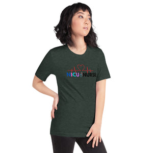 NICU Nurse Heartbeat Neonatal ICU Nurse T-shirt, Baby Nurse Tees, Newborn Nursery Nurse, Nursing Student Gift, Infant Care Specialist Short-Sleeve Unisex T-Shirt