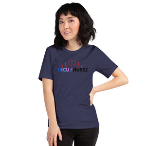 NICU Nurse Heartbeat Neonatal ICU Nurse T-shirt, Baby Nurse Tees, Newborn Nursery Nurse, Nursing Student Gift, Infant Care Specialist Short-Sleeve Unisex T-Shirt