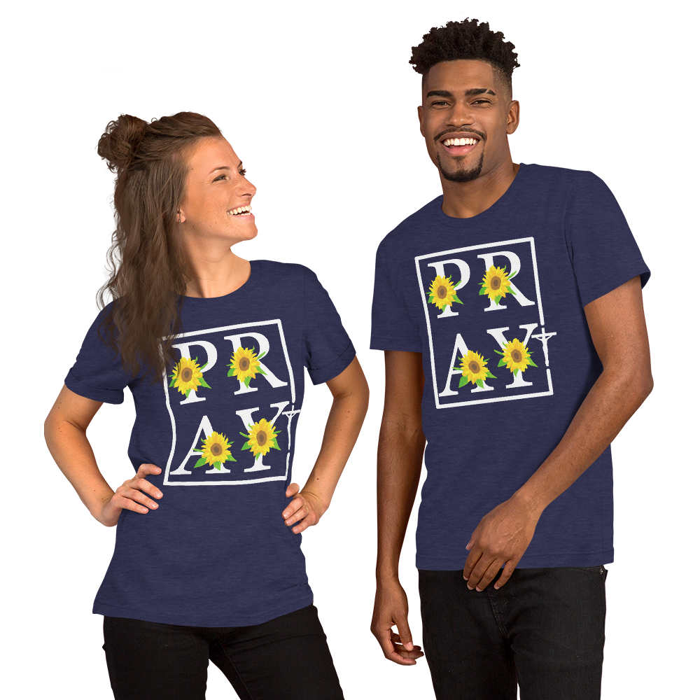 Pray Cross Short-Sleeve Unisex T-Shirt, Christian Shirt, Pray T-Shirt, Religious Shirt, Gift For Her, Gift For Mom, Mother's Day Gift, Grace Shirt, Casual Shirt, Modern Shirt