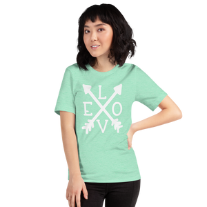Love Arrow Valentine's Day Short-Sleeve Unisex T-Shirt- Cute Valentine's Shirt -Gift for Valentine’s Day -Unisex Ladies Tee-Mom Valentine's