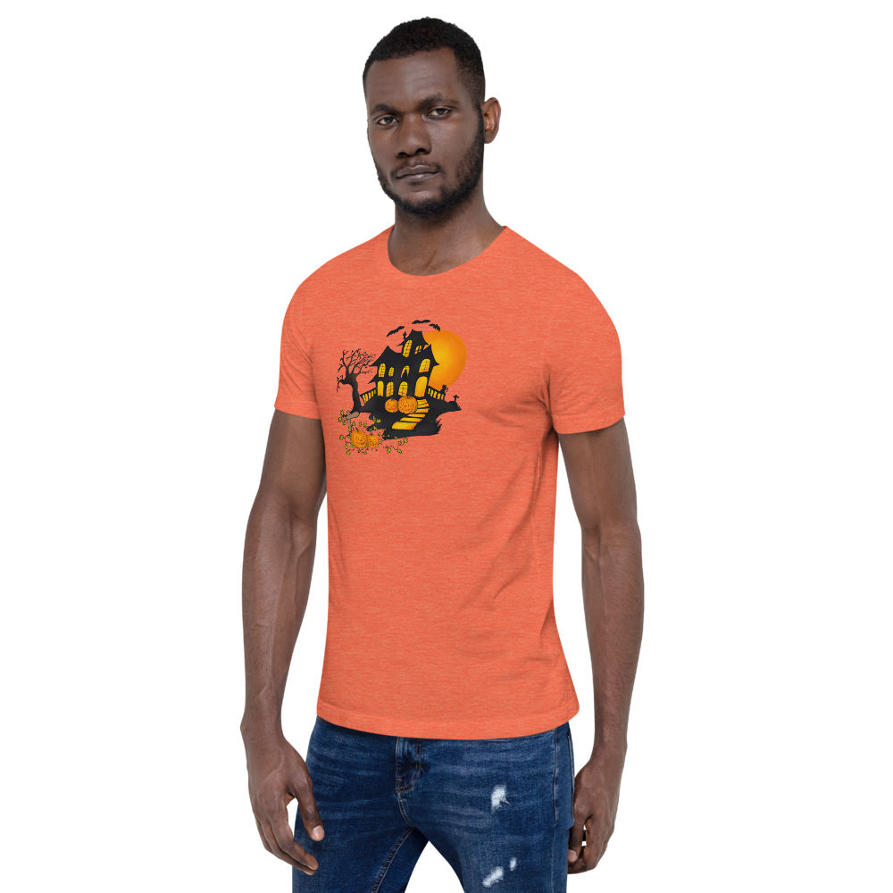 Halloween Creepy Haunted House Trick or Treat Short-Sleeve Unisex T-Shirt
