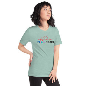 NICU Nurse Heartbeat Neonatal ICU Nurse T-shirt, Baby Nurse Tees, Newborn Nursery Nurse, Nursing Student Gift, Infant Care Specialist Short-Sleeve Unisex T-Shirt