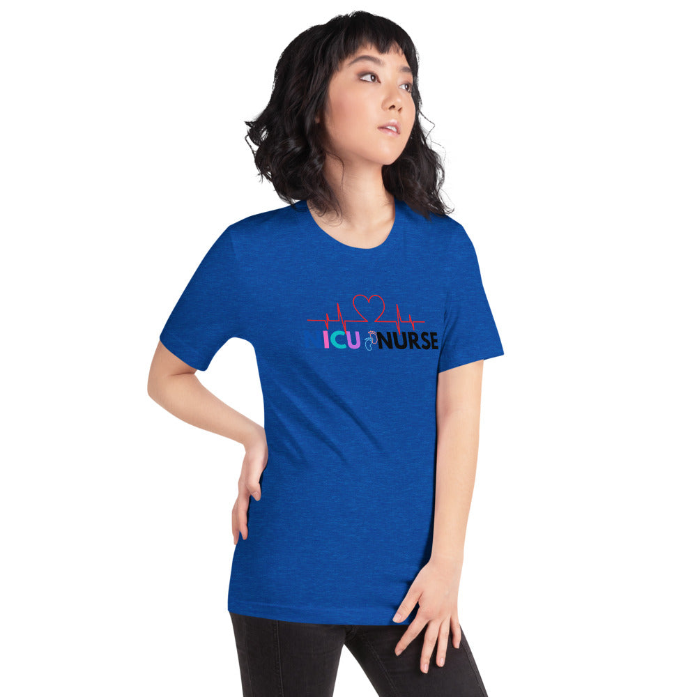 NICU Nurse Heartbeat Neonatal ICU Nurse T-shirt, Baby Nurse Tees, Newborn Nursery Nurse, Nursing Student Gift, Infant Care Specialist Short-Sleeve Unisex T-Shirt