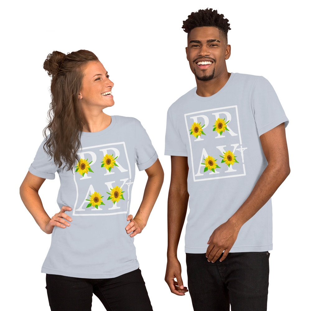 Pray Cross Short-Sleeve Unisex T-Shirt, Christian Shirt, Pray T-Shirt, Religious Shirt, Gift For Her, Gift For Mom, Mother's Day Gift, Grace Shirt, Casual Shirt, Modern Shirt