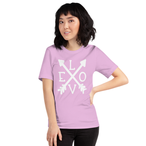Love Arrow Valentine's Day Short-Sleeve Unisex T-Shirt- Cute Valentine's Shirt -Gift for Valentine’s Day -Unisex Ladies Tee-Mom Valentine's