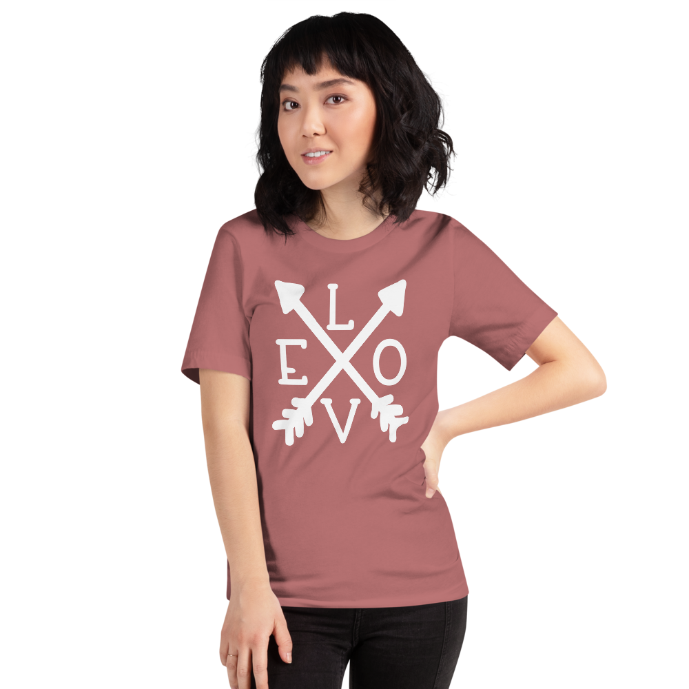 Love Arrow Valentine's Day Short-Sleeve Unisex T-Shirt- Cute Valentine's Shirt -Gift for Valentine’s Day -Unisex Ladies Tee-Mom Valentine's